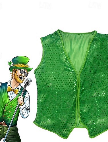  Sf. costum cosplay irlandez trifoi de ziua lui patrick pentru adulți cuplu pentru bărbați femei unisex petrecere cosplay mascarada carnaval costume ușoare de halloween
