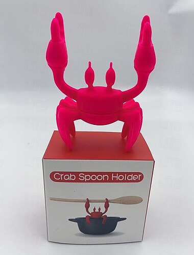  κόκκινο καβούρι θήκη επιτραπέζιων σκευών σιλικόνης σόμπα σιλικόνης υποδοχή κουταλιού ανθεκτική στη θερμότητα βραχίονα αντιολισθητική υποδοχή κουταλιού σόμπα συσκευή απελευθέρωσης ατμού