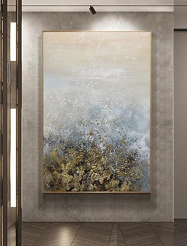  Mintura 手作りゴールド抽象テクスチャ油絵キャンバス壁アート装飾現代家の装飾のためのロールフレームレス未伸張絵画