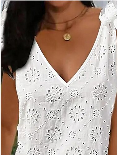  Women's Long Dress Maxi Dress White Dress Casual Dress A Line Dress Boho Dress Elegant Fashion Formal Office Daily Loose Fit Floral Sleeveless V Neck White Summer Spring Fall
