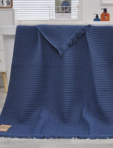  Großes Waffel-Badetuch, 180 x 90 cm, Hotel-Badetücher aus 100 % Baumwolle, schnell trocknend, super saugfähig, leicht, weich, in mehreren Farben