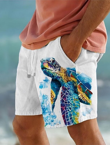  merikilpikonna miesten lomakeskus 3D-painetut lautashortsit uimahousut joustava vyötärönauha verkkovuorella aloha havaijilaistyylinen lomaranta s to 3xl