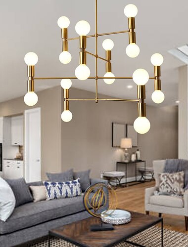  LED závěsné 55/100 cm stropní svítidlo výškově nastavitelné závěsné moderní stropní svítidlo z poloviny století do obývacího pokoje, jídelny, kuchyně