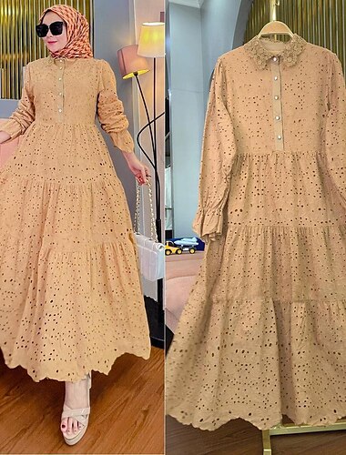  Damen Kleid Abaya Dubai islamisch Arabisch arabisch Muslim Ramadan Feste Farbe Erwachsene Kleid Festival