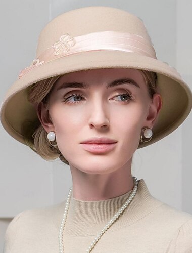  elegante zoete 100% wol / zijden hoeden met pure kleur 1pc casual / vakantie hoofddeksel