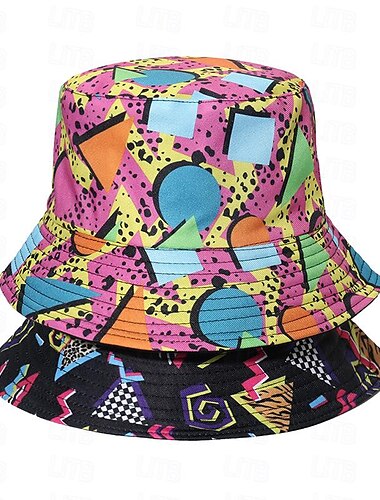  Hippie Años 80 Estilo callejero Baile de Máscaras Sombrero Bob Hippie Hombre Mujer Mascarada Uso Diario Casual Diario Desfile del orgullo Adulto Sombrero