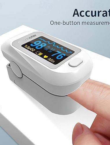  Digital Fingertip Blood Heart Rate Monitor Fingertip Pulse Plethysmograph and Perfusion Index Ideal for Home Use and Sports Enthusiasts