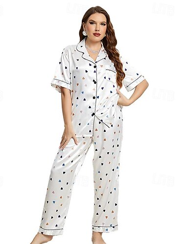  Erwachsene Herz Bademantel Pyjamas Nachtwäsche Pyjamas-Einteiler Kigurumi-Pyjamas Cosplay Für Damen Alltagskleidung Normal Karikatur