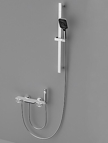  Douchesysteem reeks - Inclusief handdouche Regendouche Multispray douche Hedendaagse Galvanisch verzilveren Buitenbevestiging Keramische ventiel Bath Shower Mixer Taps