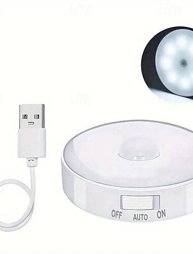  utendørs trinnlys bevegelsessensor nattlys usb oppladbare utendørs trinnlys led nattlys for korridorer skap garderober trapper soverom kjøkken og gårdsrom 1/3stk