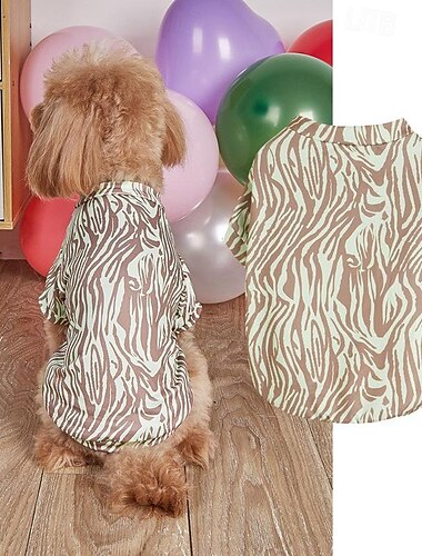  Hund Katze Hemd / T-Shirt Retro Vintage Lässig Winter Atmungsaktiv Weich Waschbar Bequem Outdoor Alltagstauglich Hundebekleidung for Bichon Frise Zwergspitz Baby Haustier Papillon Klein
