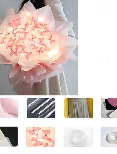  هدايا عيد المرأة DIY عيد المرأة هدايا عيد الأم للفتيات باقة الفراشة المصنوعة يدويًا مجموعة كاملة من المواد لتقديمها كهدية عيد الأم النادرة للأم