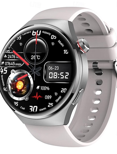  696 MT26 Smartwatch 1.43 Zoll Smartwatch Fitnessuhr Bluetooth EKG + PPG Schrittzähler Anruferinnerung Kompatibel mit Android iOS Damen Herren Freisprechanrufe Nachrichtenerinnerung IP 67 47mm