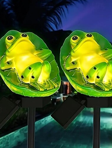  påske solenergi hagelampe kanin frosk dyr solenergi harpiks lampe utendørs vanntett dekor trestabel lampe ferie gårdsplass gangvei plen utendørs dekorasjon 1 stk