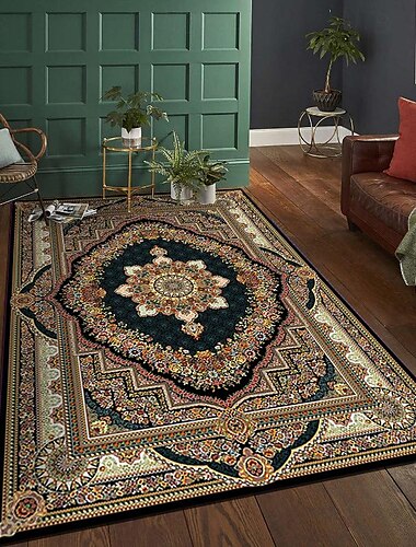  Boho-Teppich, Küchenmatte, rutschfeste, ölbeständige Bodenmatte, Wohnzimmerteppich, Innen- und Außenmatte, Schlafzimmerdekoration, Badezimmermatte, Eingangsteppich, Türmatte