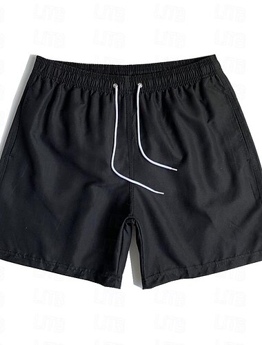  Herren Badehose Schwimmshorts Shorts Kurze Hosen Strandshorts Kurze Hosen Kordelzug Elastische Taille Glatt Komfort Schnelltrocknend Kurz Festtage Strand Wochenende Modisch Brautkleider schlicht