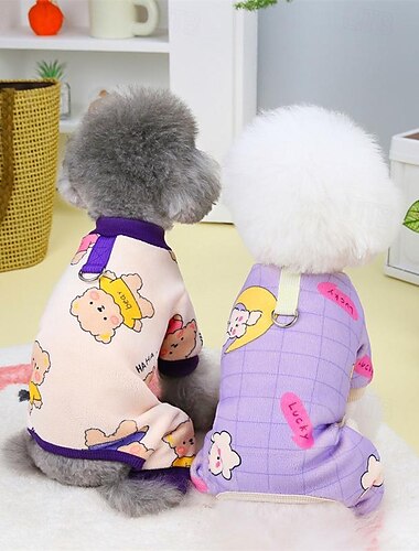  Hund Katze Pullover Jumper Niedlich Cartoon Winter Atmungsaktiv Weich Waschbar Bequem Dicht Alltagskleidung Bett Alltagstauglich Spaziergang Hundebekleidung for Katze Hund Husky Labrador Alaskan