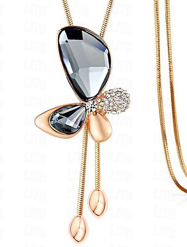  Korean Version Of Autumn And Winter Crystal Sweater Chain Necklace Wholesale High-end Women's Long Chain Versatile Tassel Pearl Pendant With Accessories