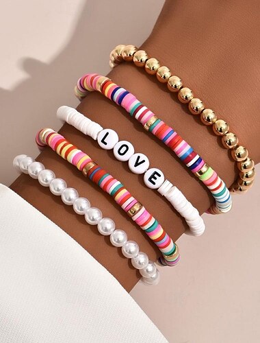  Armband Schmuck Retro Vintage Böhmische Boho Kunststoff Für Cosplay Herren Damen Modeschmuck Modeschmuck