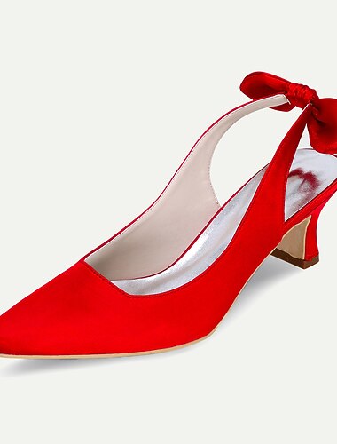  Damespumps met spitse neus, lage hak en enkelbandje – elegante slingback schoenen voor bruiloften, bruidsmeisjes en formele gelegenheden.
