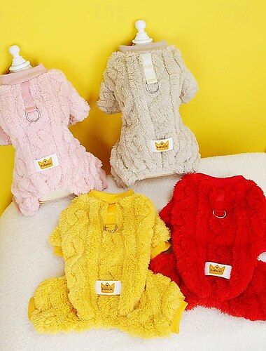  Honden Katten Jumpsuits Modieus leuke Style Winter Warm Zacht Wasbaar Comfortabel Buiten Sport Hondenkleding for Bichon Frise Poedel pomeranian kleine huisdieren Vlinder