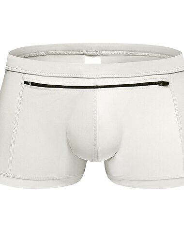  Herre Boxer badeshorts Strandshorts Ut på byen Helg Myk Bekvem Elastisk midje Lomme med glidelås عادي Kort Gymnastik Fritid Sportsklær Sjø blå Svart
