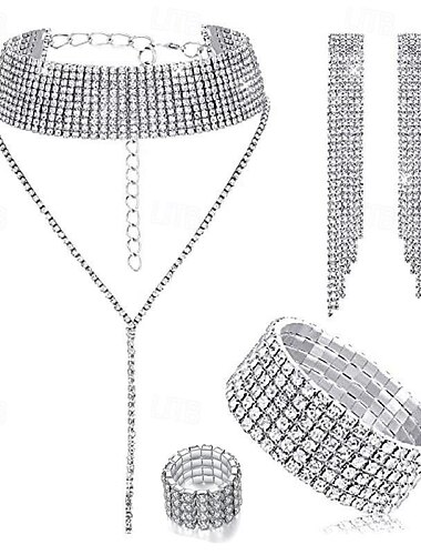  Jewelry Set For Women's Wedding Party Evening Gift Alloy Geometrical