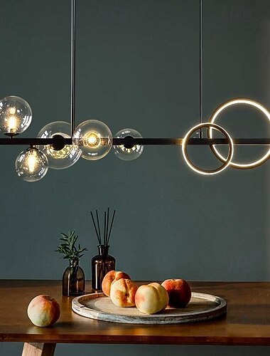  πολυέλαιος εσωτερικού χώρου 95cm σφυρήλατο σίδερο led πολυέλαιος φωτός μεταμοντέρνος γυάλινη φυσαλίδα στρογγυλός πολυέλαιος φωτισμός g4 λάμπα για υπνοδωμάτιο γραφείο σαλόνι