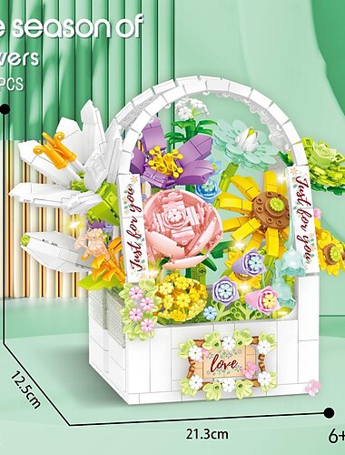  Geschenke zum Frauentag, Sonnenblume, Hibiskus, ewige Blume, Baustein, kleine Partikel, Puzzle, Montagespielzeug, Topfpflanze, Dekoration, Paar, Valentinstagsgeschenk, Muttertagsgeschenke für Mama