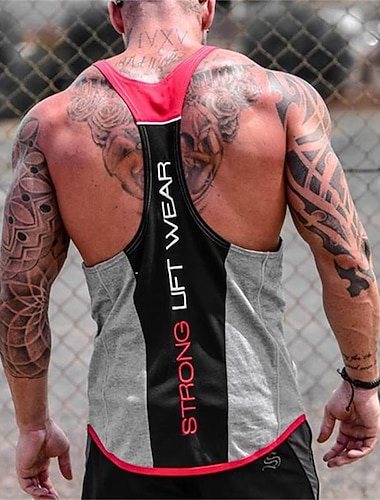  Homens Malha Íntima Top de colete Camiseta Interior camisa sem manga Sem Manga Decote U Verão Bloco de cor Moda Designer Básico Férias Rua Para Noite Preto Branco Vermelho Top Tee para Homens