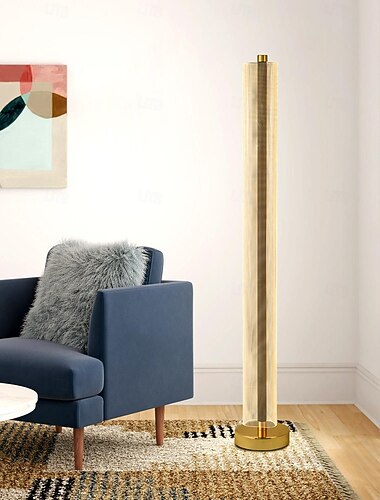  lampadaire acrylique moderne 47in 59in variété de lampadaire simple en acrylique à point d'onde avec prise interrupteur pour chambre salon bureau d'étude pièce vide