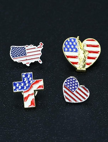  Американский мультфильм брошь национальная карта флаг металлический значок сумка одежда шпильки для воротника ювелирные изделия подарки день президента
