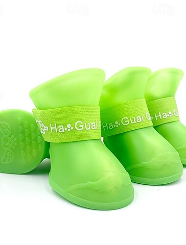  Hunde Hund Schuhe und Stiefel Rutschfest Sport und Freizeit Wasserdicht Einfarbig Für Haustiere PVC Schwarz
