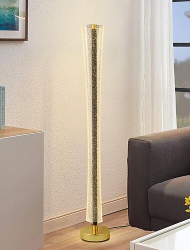  vakker midjekurve akryl gulvlampe 46,8in 58,5in enkel akryl enkel gulvlampe med bryterplugg for soverom stue stue studie kontor tomt rom