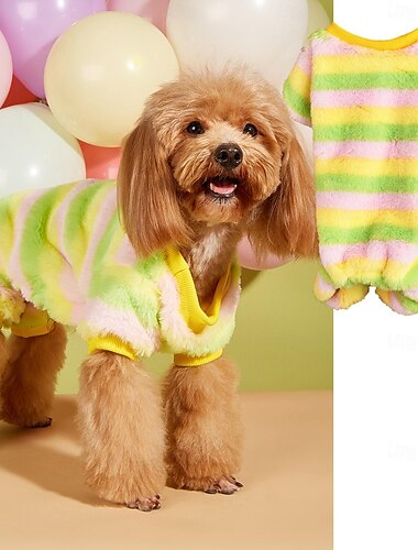  Hund Katze Overall Niedlich Lässig Winter Atmungsaktiv Weich Waschbar Bequem Outdoor Alltagstauglich Hundebekleidung for Bichon Frise Zwergspitz Baby Haustier Papillon Klein