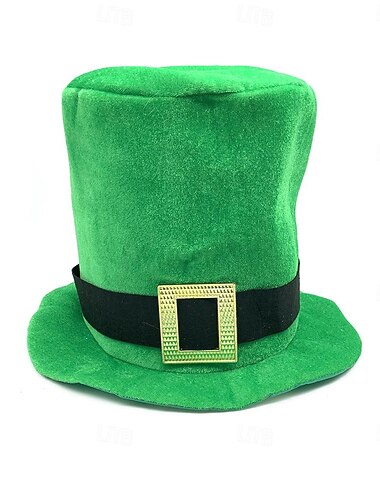  Sf. ziua lui patrick pălărie irlandeză shamrock mascarada adulți bărbați femei cosplay petrecere performanță mascarada carnaval mascarada ziua sfântului patrick costume ușoare de halloween