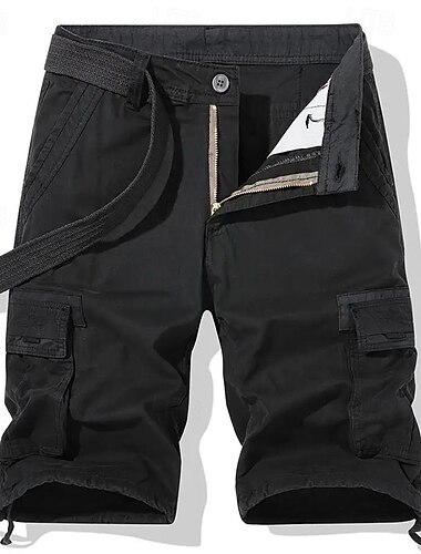  Bărbați Pantaloni Scurți Cargo Pantaloni scurți casual Fermoar Buzunar Simplu Respirabil Απαλό Casual Sfârșit de săptămână 100% Bumbac Modă Șic Stradă Negru Verde Militar Micro-elastic