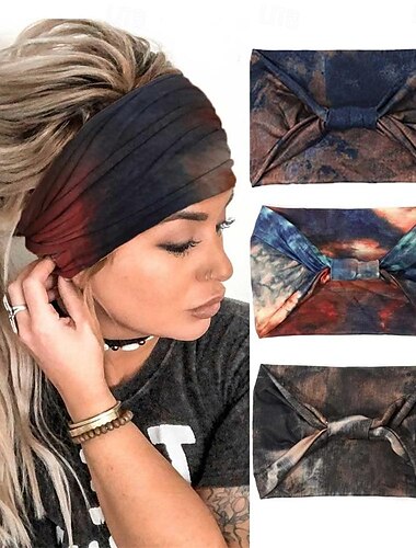  Diademas anchas boho estilo africano turbante bandas para la cabeza leopardo elástico anudado envolturas floralelástico yaga pelo al aire libre sudaderas accesorio de moda para mujeres y niñas negras