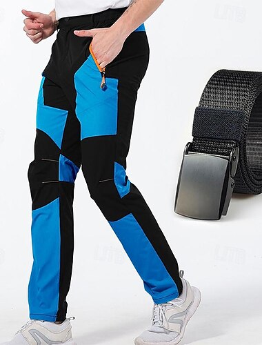  Herren Passende Sets Blau Cargohose Cargohosen Hose Hosen Arbeitshose Sets Sport & Natur Täglich Farbblock Spleißen Mit Gürtel Polyester Frühling & Herbst