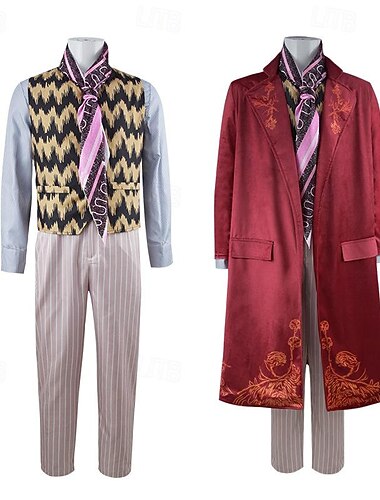  Willy Wonka Costume Cosplay Abiti Cosplay for Per uomo Ragazzi Bambini Adulti Mascherata
