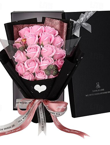  regali per la festa della donna fiori simulati bouquet di sapone di rose 18 scatole regalo festa della donna regali per la festa della mamma per ragazze regali di San Valentino regali per la festa