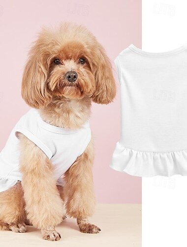  Cane Gatto Vestito Minimalista Casual Traspirante Morbido Lavabile Confortevole All'aperto Casual Quotidiano Abbigliamento per Cani for Bichon Frisé Volpino di Pomerania Cucciolo Papillon Piccolo