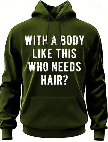 Herren Grafik Buchstabe Kapuzensweatshirt Kapuzenshirts Pullover Mode Täglich Langarm Mit Kapuze Urlaub Ferien Schwarz Marineblau Druck Fronttasche Frühling & Herbst Designer
