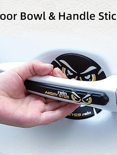  autodeur kom handvat sticker autodeur anti-botsingsstrip zwart kattenoog transparant kattenoog