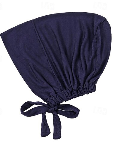  Muslimisches Untertuch Frauen Schleier Hijab Motorhaube Volltonfarbe Schal Turbane Kopftücher für weibliche Hijab Mütze islamischen Hut Turbante Mujer