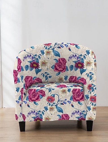 klubbstol överdrag fat stol överdrag badkar stolsöverdrag stretch fåtöljöverdrag sofföverdrag möbelskydd för vardagsrum med blommönster   klubbstol överdrag fat stol överdrag badkar stolsöverdrag stretch fåtöljöverdrag sofföverdrag möbelskydd för vardagsrum med blommönster
