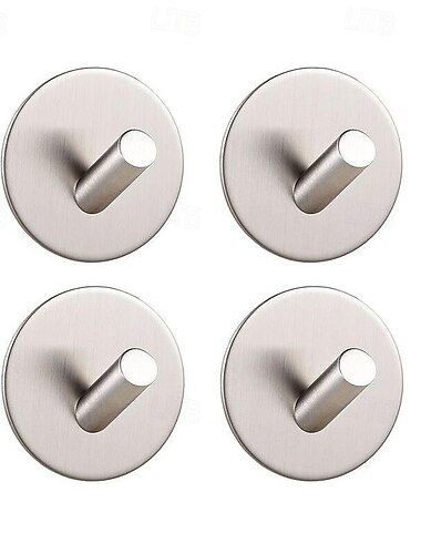  4 Stück Handtuchhaken Selbstklebende Haken Wasserdichter Handtuchhalter Bademantelhaken Wandhaken ohne Bohren Edelstahl Wandhaken für Badezimmer Küche Büro Schrank