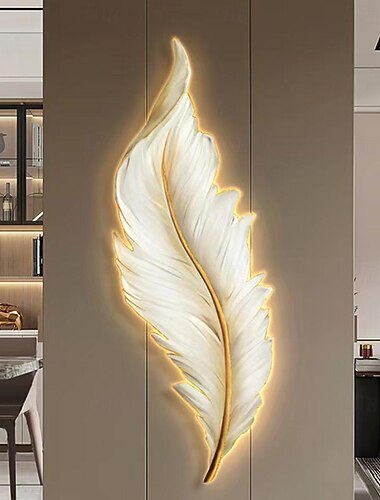  Lâmpada led pintura resina precisão escultura pintura lâmpada quente pena 3000k com controle remoto com plugue da ue painel de chão pintura minimalista varanda mural sofá fundo parede pendurado pintura ac220v