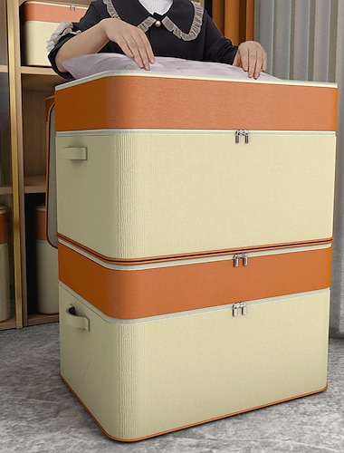  Opbergzakken met grote capaciteit, opbergruimte voor kleding, draagbare kastopbergdoos met versterkte handgrepen, multifunctionele huishoudelijke opbergtas, voor dekbedden, beddengoed