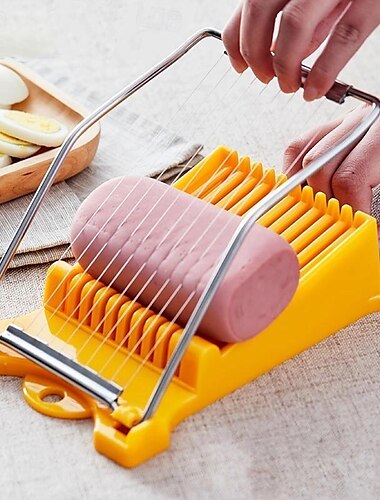  müheloses Schneiden & Schneiden, 10 Edelstahldrähte, Multifunktionsschneider für Käse, Eier, Gemüse, Obst & weiche Lebensmittel
